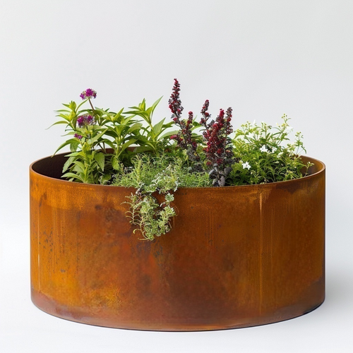 LUX-EDGE Planter Circular Corten Steel